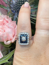 Load image into Gallery viewer, A Sapphire and Brilliant Cut Diamond Dress Ring
