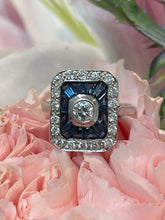 Load image into Gallery viewer, A Sapphire and Brilliant Cut Diamond Dress Ring
