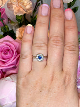 Load image into Gallery viewer, Blue and White Sapphire ring
