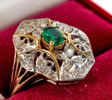 Load image into Gallery viewer, An Emerald and Diamond Ring

